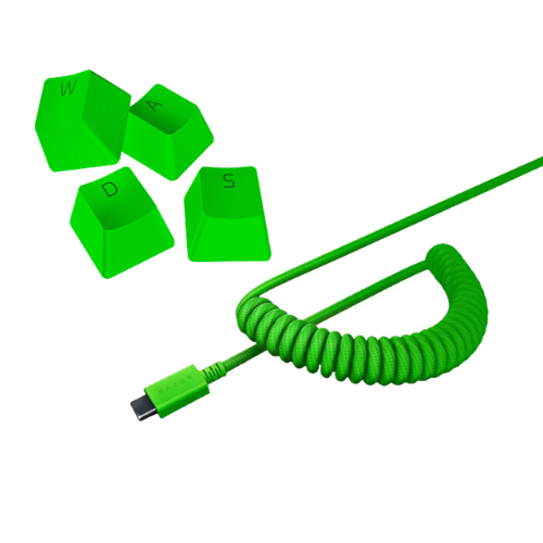 RAZER PBT KEYCAP +COILED CABLE UPGRADE SET - GREEN