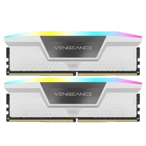 CORSAIR VENGEANCE RGB 32GB (2X16GB) DDR5 5200MHZ C40 - WHITE