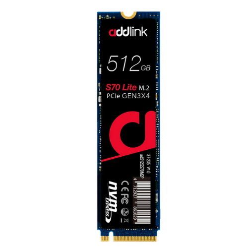 ADDLINK S70 512GB NVME M.2 (2280) PCIE GEN3.0 X 4 SSD - 512GB