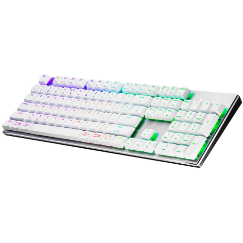 COOLER MASTER SK653 RGB LOW PROFILE MECHANICAL RED SWITCH - SILVER WHITE