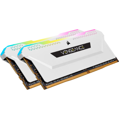 CORSAIR VENGEANCE RGB PRO SL 32GB (2X16GB) DDR4 DRAM 3600MHZ C18 MEMORY KIT – WHITE