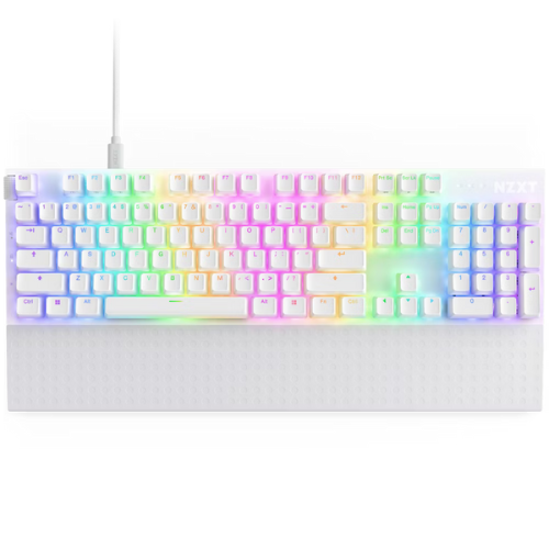 NZXT FUNCTION 2 Wired Optical Gaming Keyboard - White