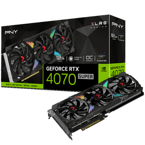 PNY XLR8 GeForce RTX 4070 SUPER VERTO OC 12GB RGB GDDR6X