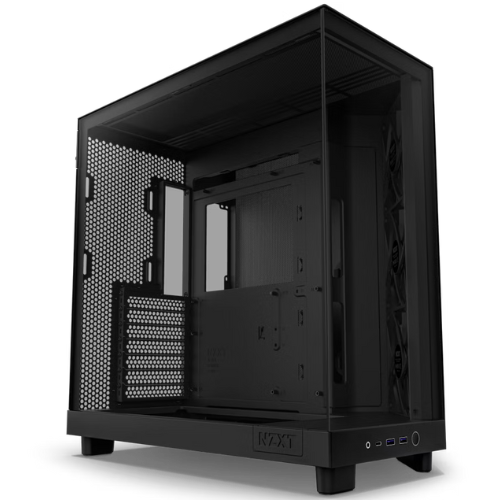 NZXT H6 Flow Compact Dual-chamber ATX Case - All Black