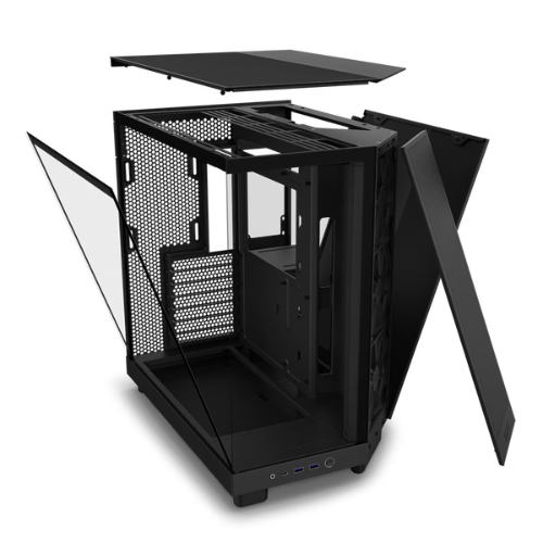 NZXT H6 Flow Compact Dual-chamber ATX Case - All Black