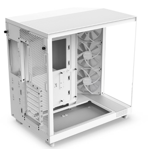 NZXT H6 Flow Compact Dual-chamber ATX Case - All White
