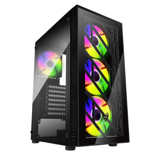 FSP CMT192 TEMPERED GLASS MID TOWER CASE - BLACK